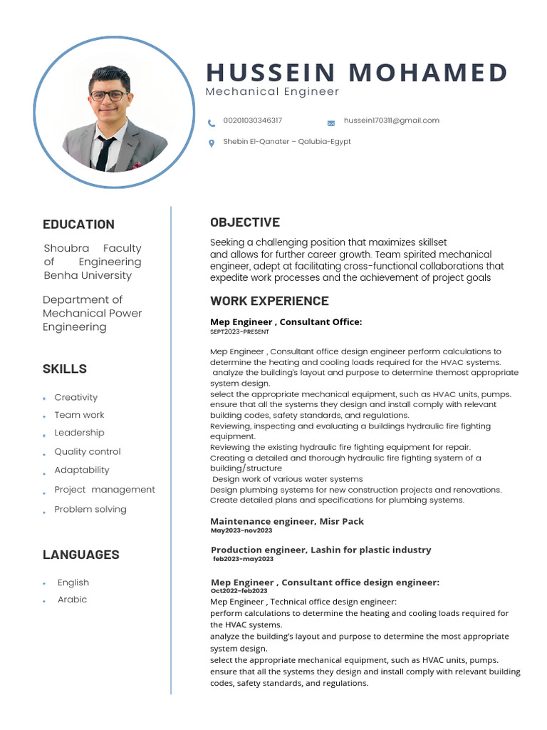 Mechanical Engineer CV and Skills Overview | PDF | Engineer | Firefighting