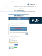 MANUAL PARA PREENCHIMENTO DO CADASTRO E DO QUESTIONÁRIO DO ESTUDANTE - v2