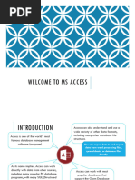 Intro To MS Access