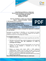 Guia de Actividades y Rúbrica de Evaluación Unidad 1 - Paso 2 - Temas de Análisis