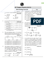 Alternating Current - Practice Sheet - (Only PDF