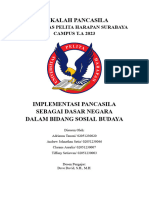 Makalah Implementasi Pancasila Sebagai Dasar Negara Dalam Bidang Sosial Budaya UPH Surabaya Campus