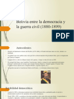 Bolivia Entre La Democracia y La Guerra Civil