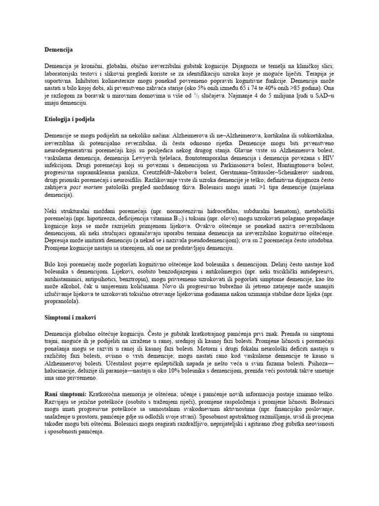 Demencija | PDF