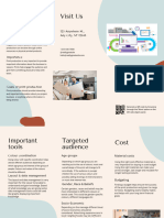 Bookstore Product Trifold Brochure in Brown Pastel Green Beige Organic Shapes and Blobs Style