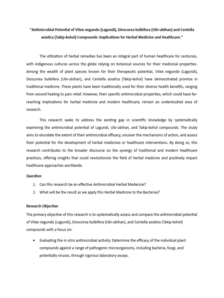 Applied Science RATIONALE Group 9 | PDF | Antimicrobial | Medicine
