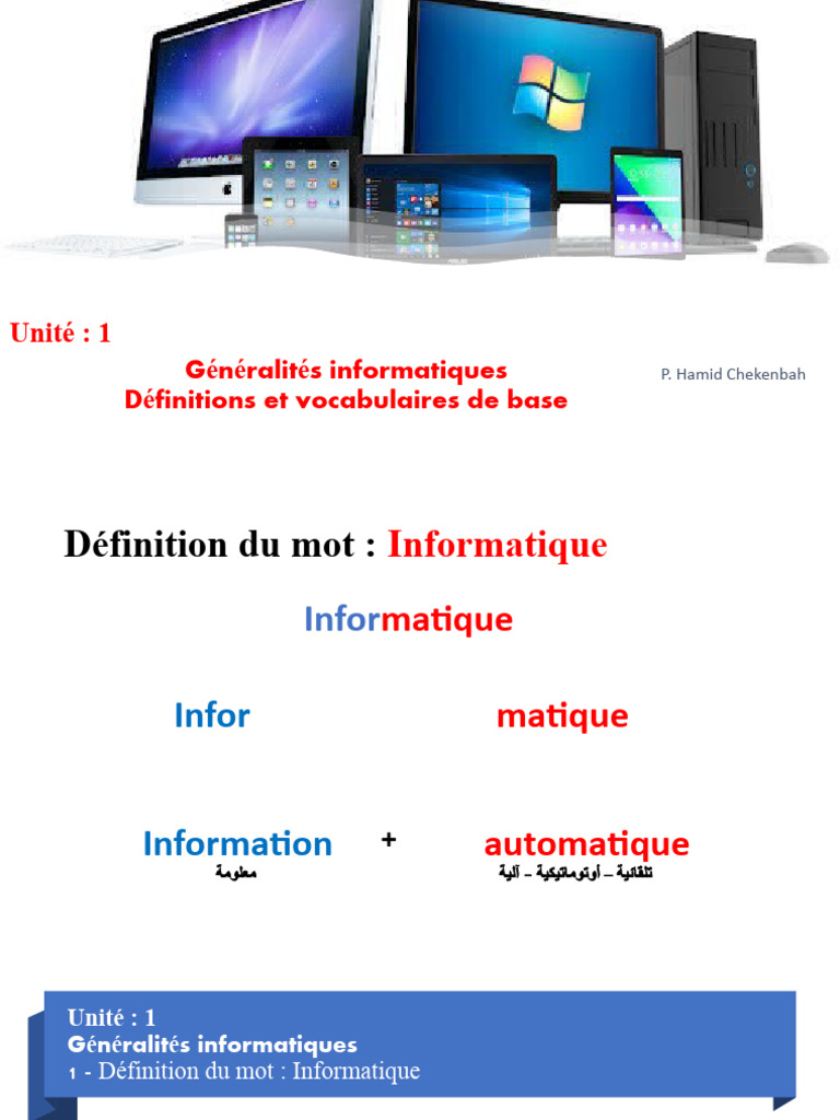 Introduction à l'informatique et systèmes | PDF | Informatique ...