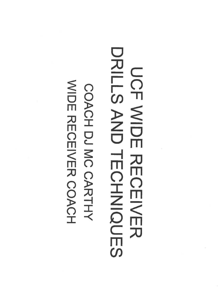UCF Wide Receiver Manual | PDF