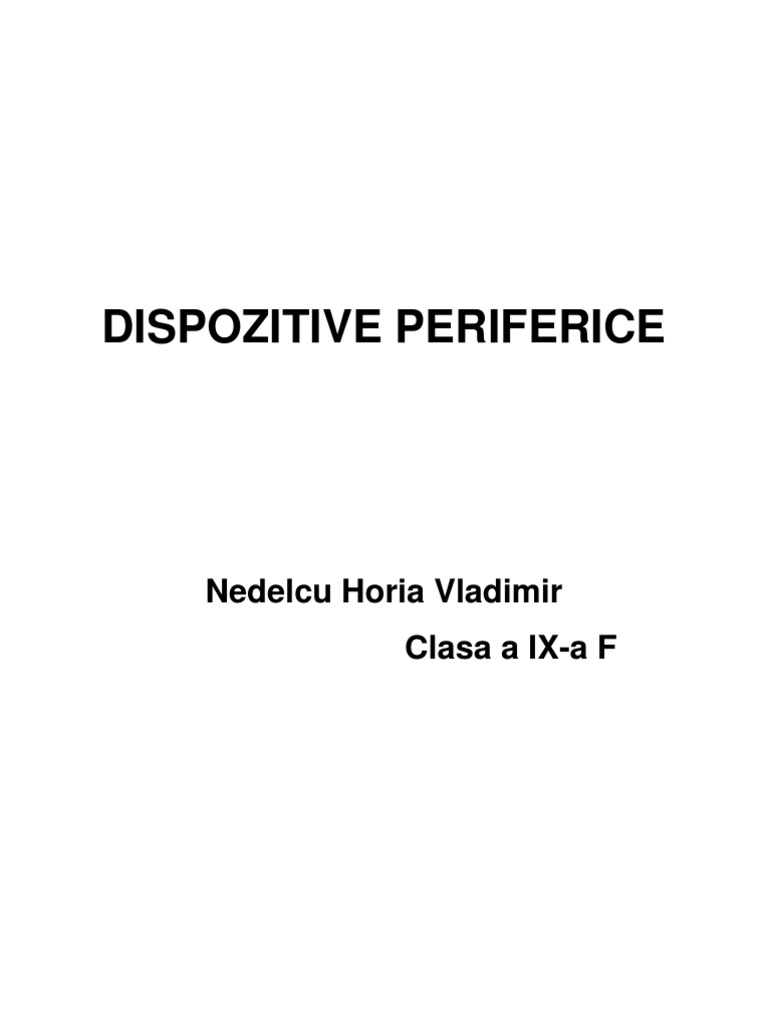 Dispozitive Periferice | PDF