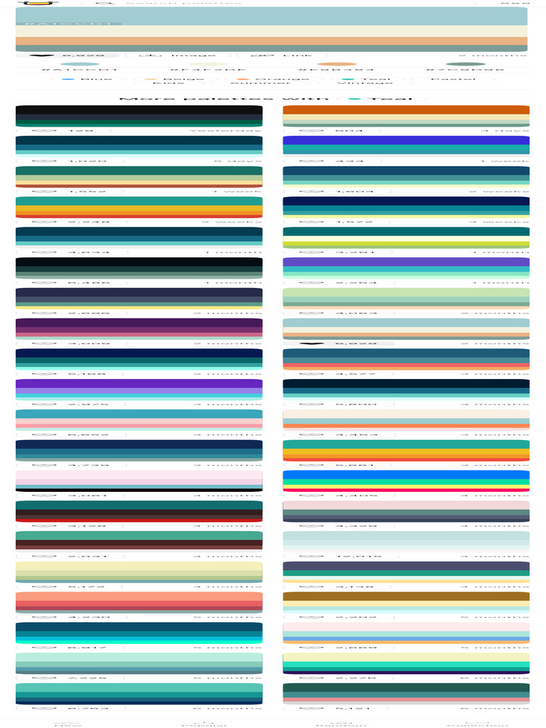 Pastel Color Palettes with #A1CCD1 | PDF