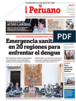El Peruano: Emergencia Sanitaria en 20 Regiones para Enfrentar El Dengue