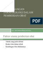 Pertimbangan Farmakologi Dalam Pemberian Obat Secara Iv