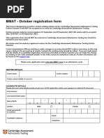 Bmat 2023 Candidate Registration Form