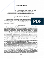 Dowry Death - A Violation of The Right To Life Under Article Six of The International Covenant On Civil and Political Rights