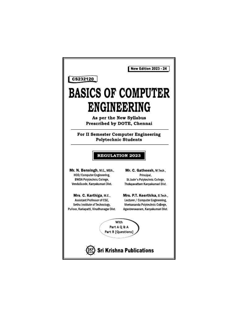 Basic of Computer Engineering (Final - English Medium) | PDF | Computer ...