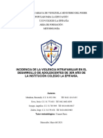 Incidencia de La Violencia Intrafamiliar en El Desarrollo de Los