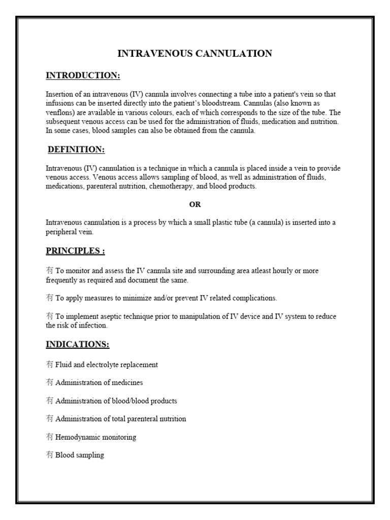 Cannulation | PDF