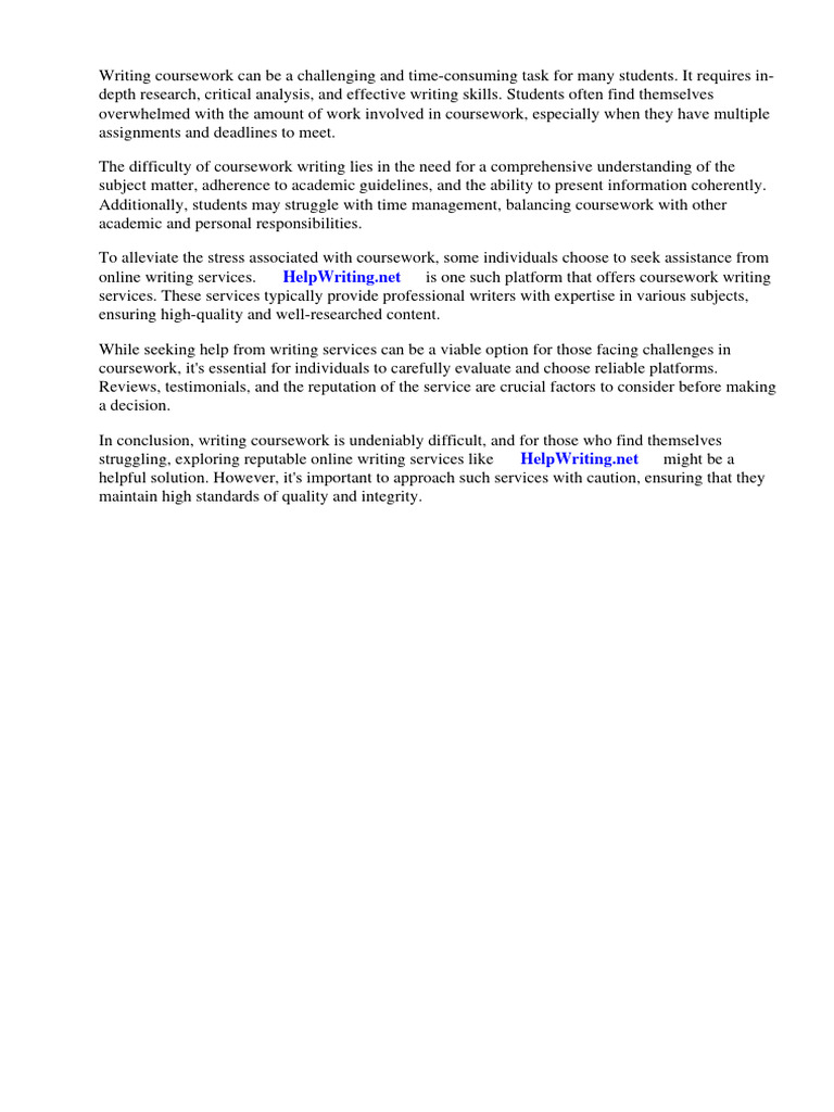 Coursework Writing Websites | PDF | Databases | Essays