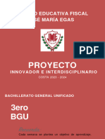 PROYECTO INNOVADOR 3er BGU 2023