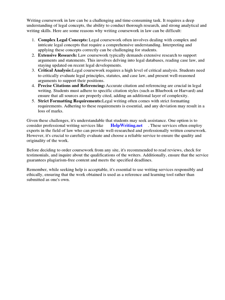 Coursework Law | PDF | Critical Thinking | Legal Liability