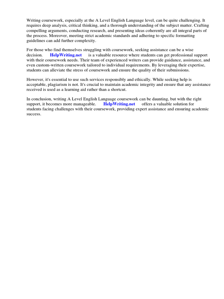 Examples of A Level English Language Coursework | PDF