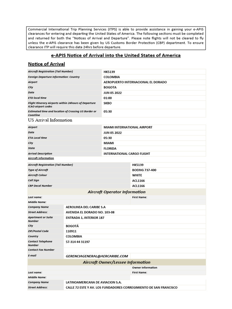 Eapis Information Sheet Jun 05 2022 PDF Zip Code Bogotá