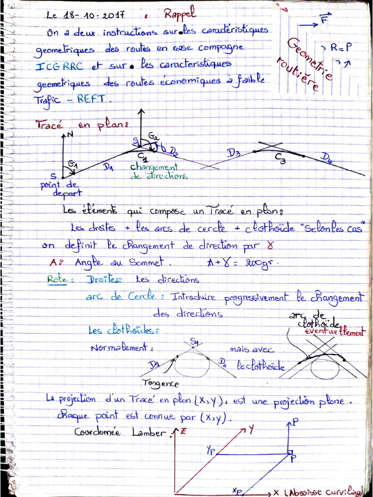 Cours: Tracé Et Géométrie de La Route (ISTPM) | PDF
