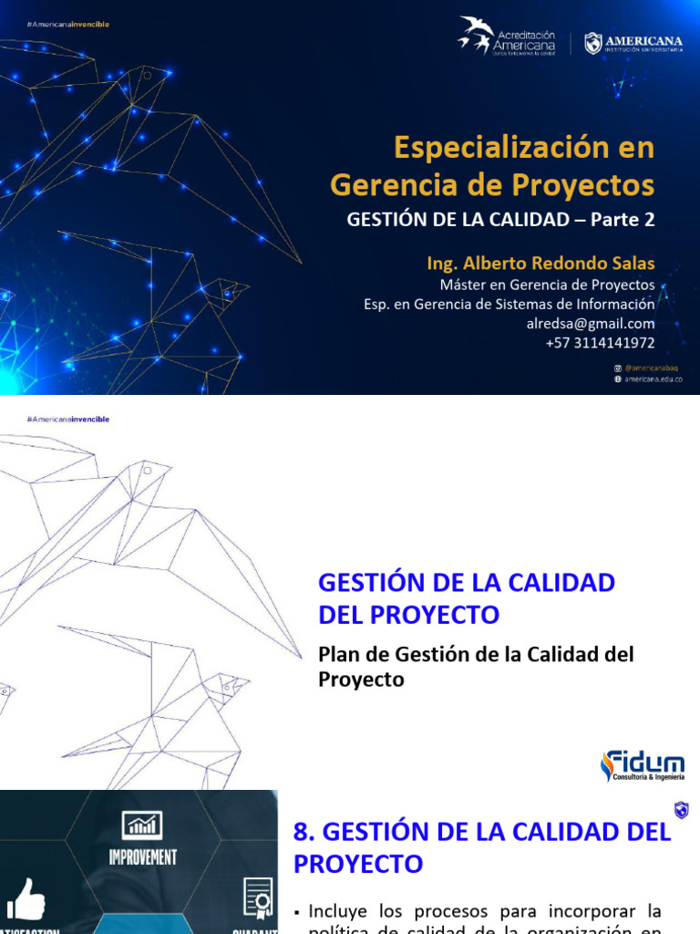 Gestión de Calidad en Proyectos | PDF | Calidad (comercial) | Gestión ...