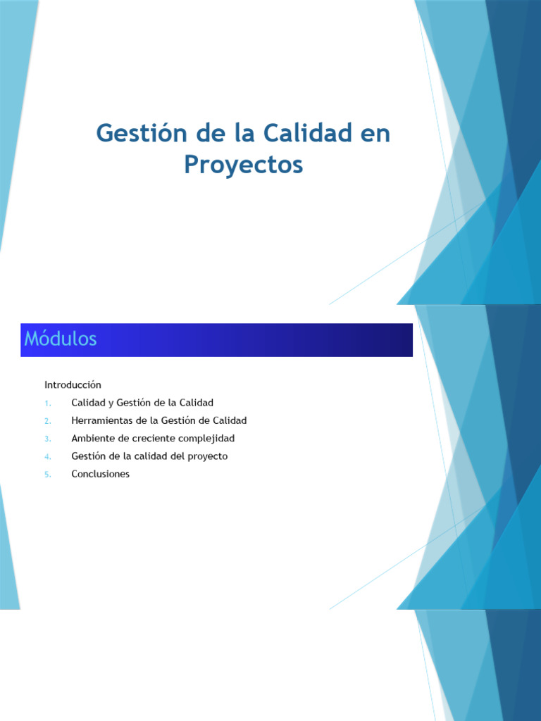 Gestión de La Calidad en Proyectos | PDF | Calidad (comercial) | Itil