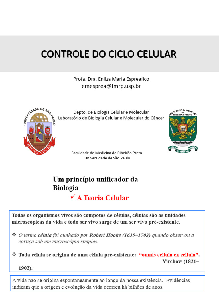 Controle do Ciclo Celular e Ciclina CDK | PDF | Ciclo de célula ...