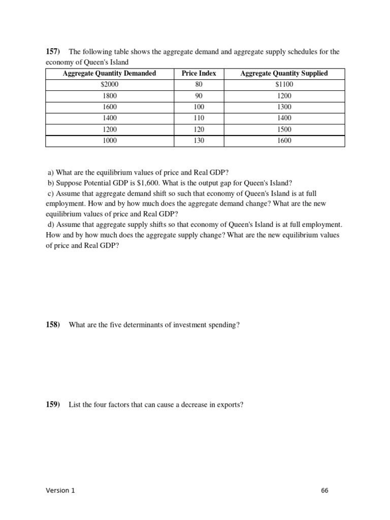 Aggregate Demand and Supply Analysis | PDF | Aggregate Demand ...