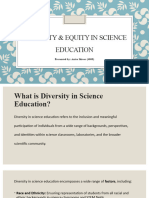 Diversity & Equity in Science Education