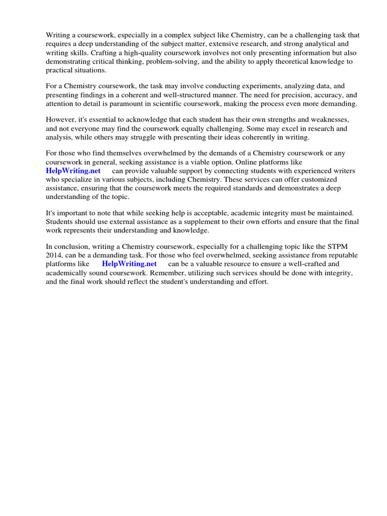 Chemistry Coursework Writing Guide | PDF | Soil | Physical Sciences