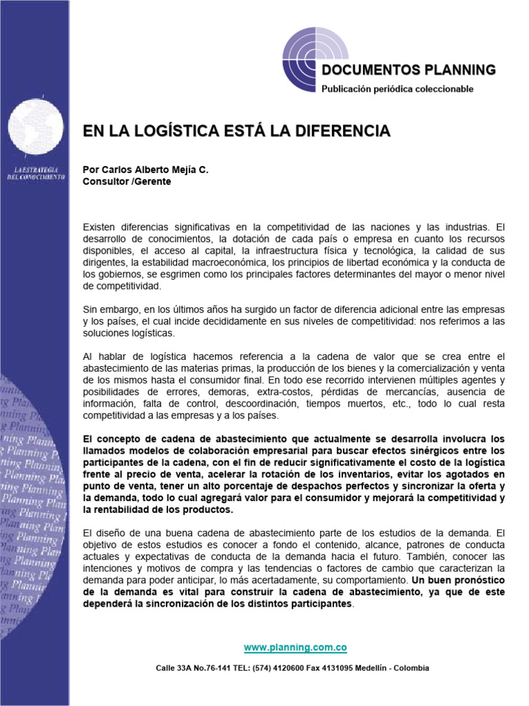 Logistica Abastecimiento | PDF | Logística | Business