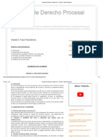 Apuntes de Derecho Procesal Civil - Unidad 3. Fase Postulatoria