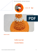 Traffic Cone Hat Crochet Pattern - Nichet Crochet - Crochet Opossums