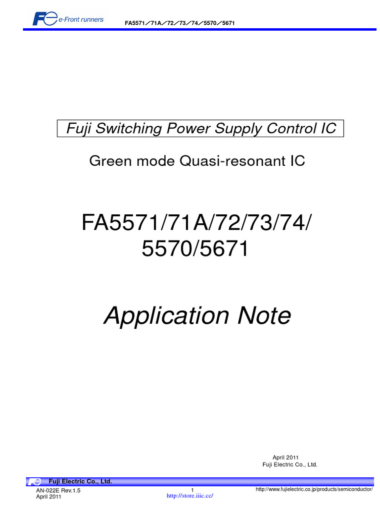 FA5571 Fuji | PDF | Power Supply | Reliability Engineering