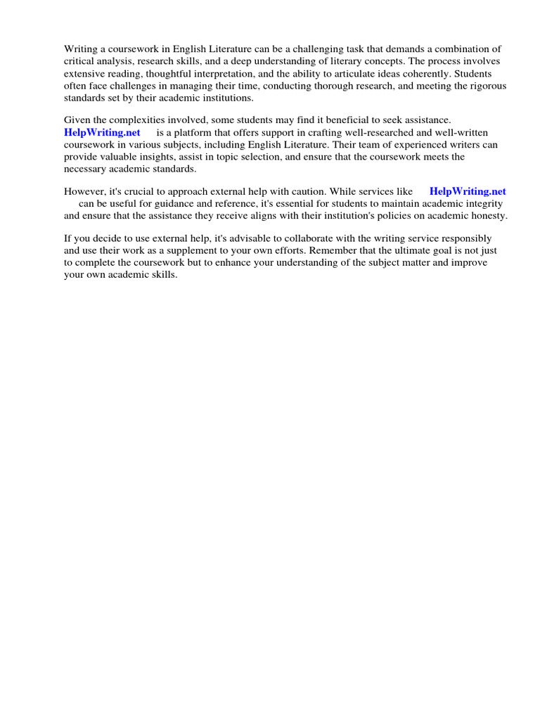 English Literature Coursework Assistance | PDF | Hamlet | Essays