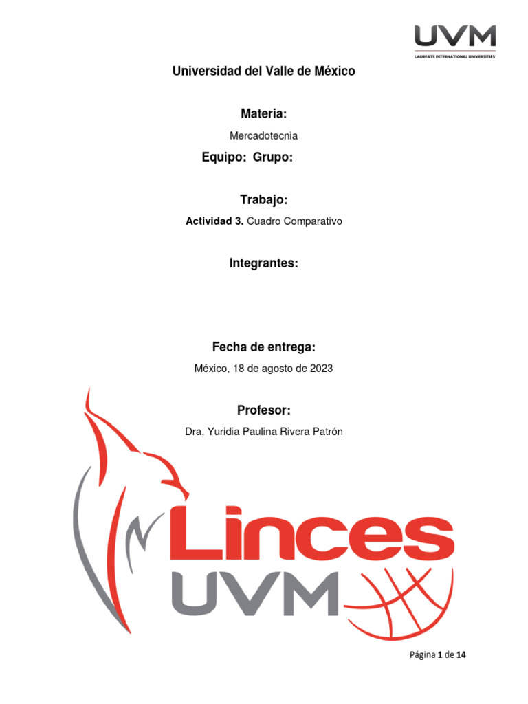 Cuadro Comparativo Pdf Marketing Marca