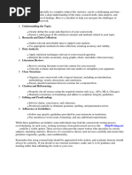 Statistics Coursework Checklist