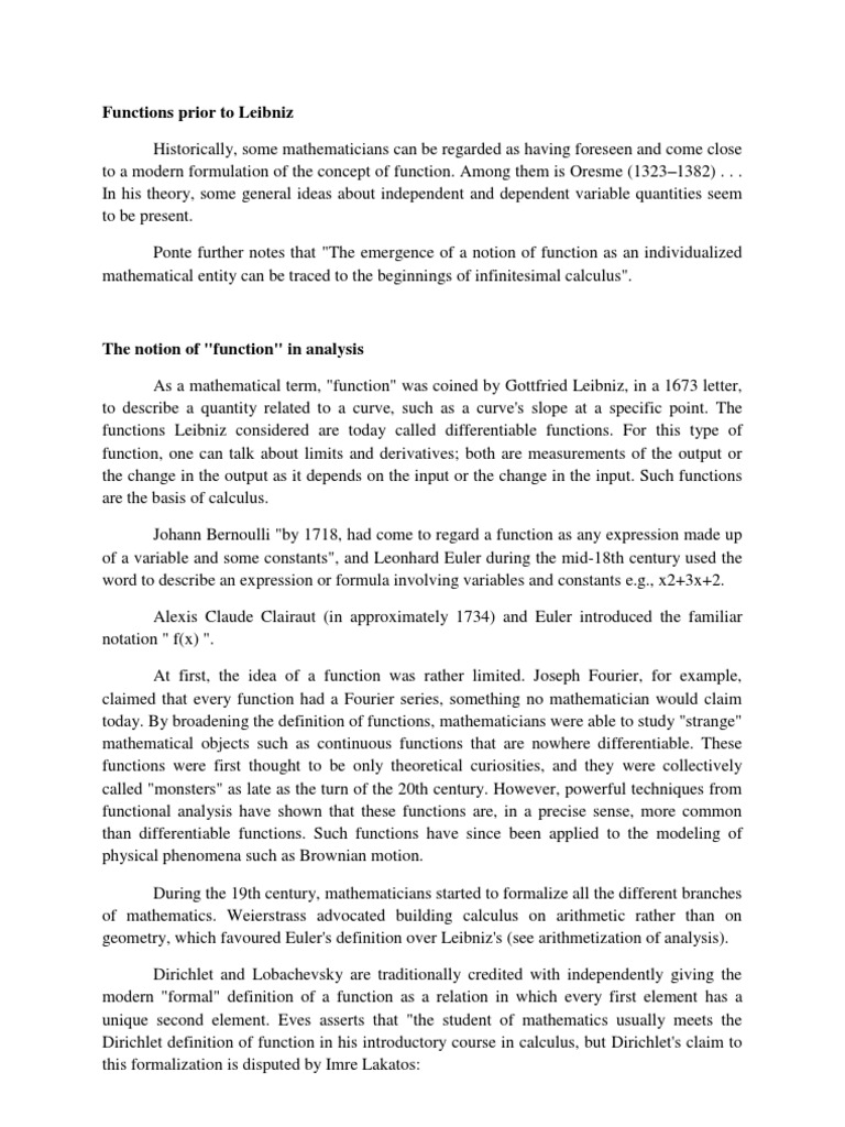 The History of The Math Function | PDF | Mathematical Logic | First ...