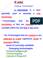 Emerging Technology Is A Term Generally Used To Describe A