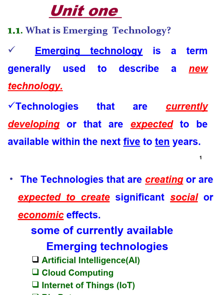 Understanding Emerging Technologies | PDF | Human–Computer Interaction ...