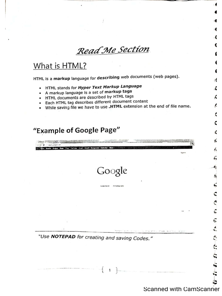 HTML Book 1 | PDF