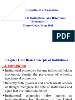 Institutional Economics (Chap 1)