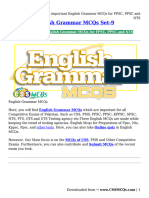 Most Important English Grammar MCQs For FPSC, PPSC and NTS