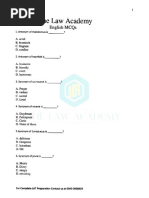 English Mcqs 3 The Law Academy