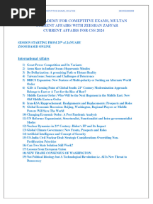 Current Affairs CSS 2024-1