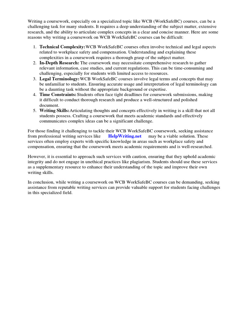 Wcb Worksafebc Courses | PDF | Occupational Safety And Health | Employment