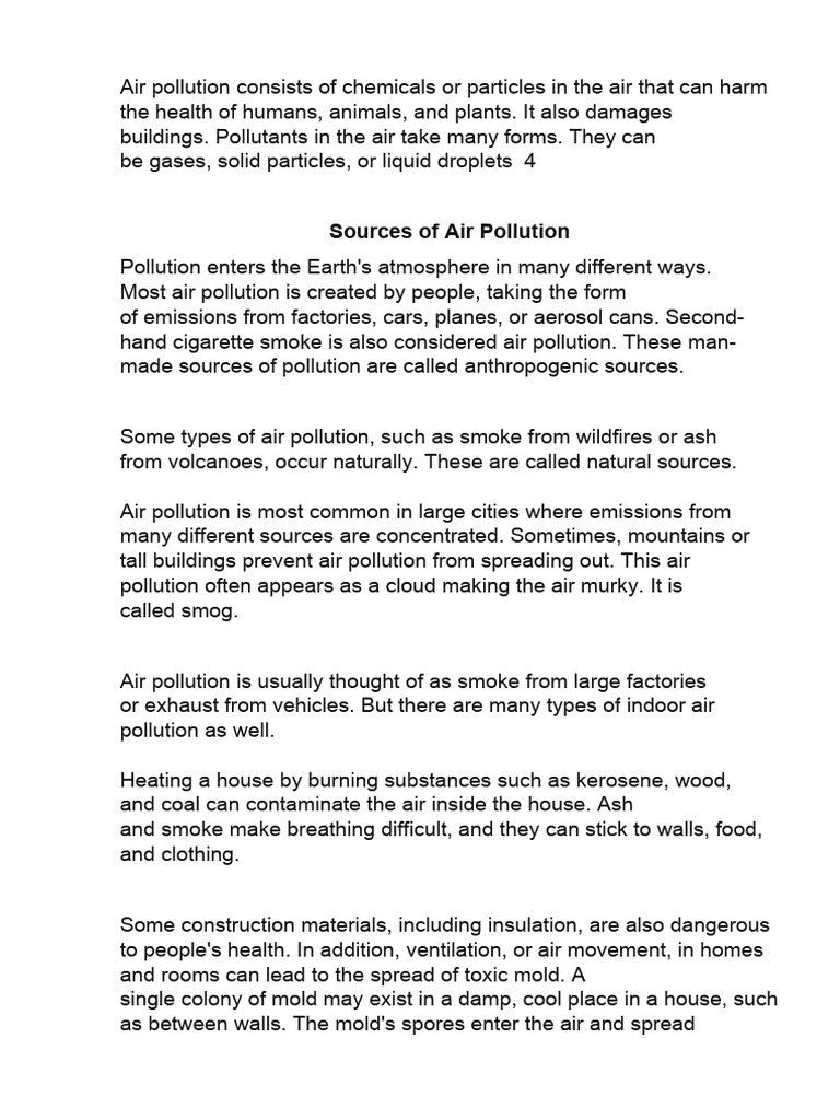 Air Pollution | PDF